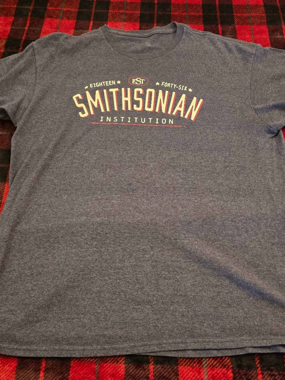 Smithsonian Institution Graphic T-Shirt Heather Navy Blue L